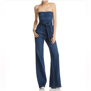 Alice + Olivia Blue Denim Jumpsuit